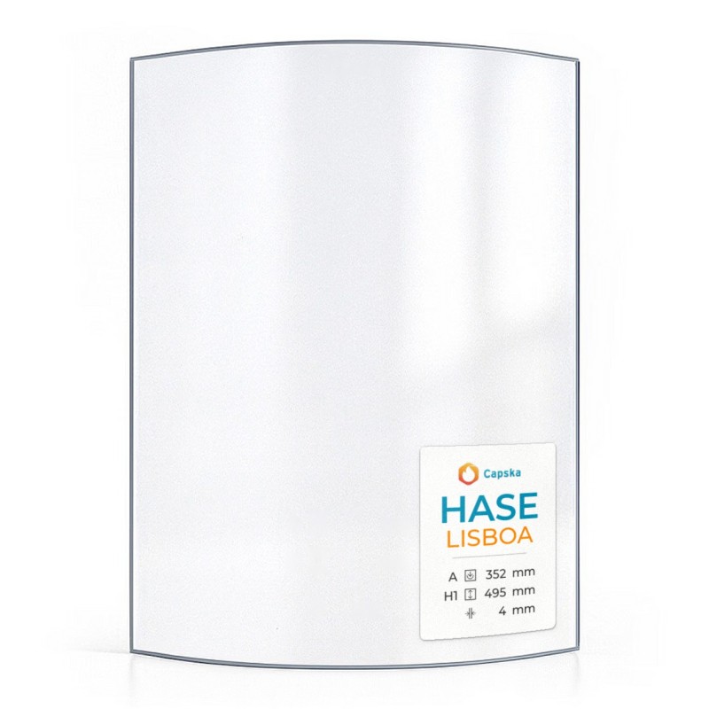HASE LISBOA Glass - Curved Glass Panel for Wood Burning Stove
