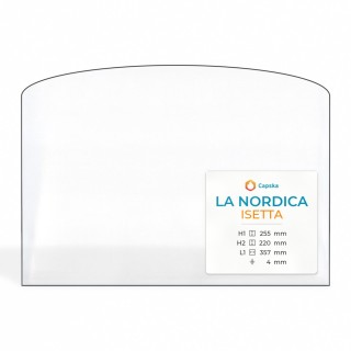 La Nordica ISETTA Glass - Arched Rectangle Panel for Wood Burning Stove