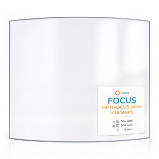 Curved glass for Focus OPTIFOCUs wood-burning stove - Capska
