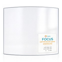 Vitre Focus OPTIFOCUS (vitre intérieure) - Verre Courbe pour poêle à bois