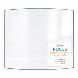 Vitre intérieure Focus Hubfocus exterieure pour poêle à bois