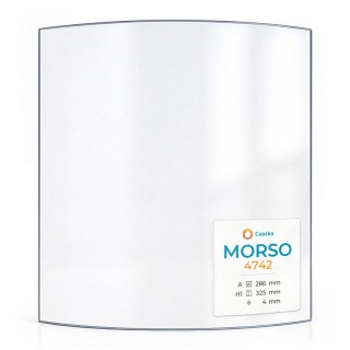 Morso 4742 Glas - in sich gebogenes Kaminglas für Kaminofen