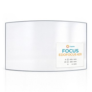 Glas für Kaminofen Focus EDOFOCUS 631 - gebogenes Siebdruckglas