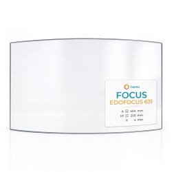 Focus EDOFOCUS 631 Glas - in sich gebogenes Siebdruck Kaminglas für Kaminofen