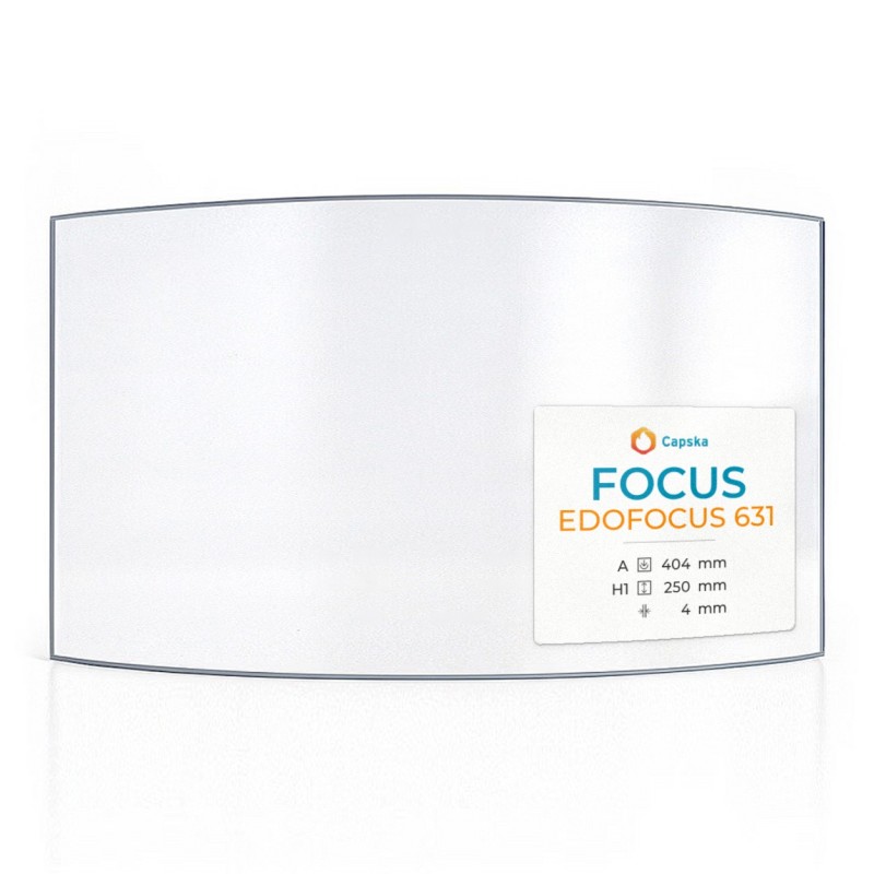 Vetro Focus EDOFOCUS 631 - Vetro Curvo Serigrafato per stufa a legna