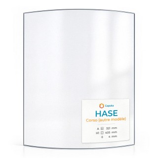 Vitre Hase Corso 321x405mm pour poêle à bois- Capska