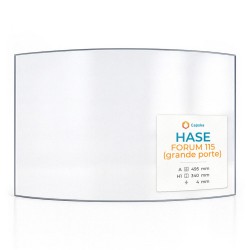 Vitre Hase FORUM 115 (grande porte) - Verre Courbe pour poêle à bois