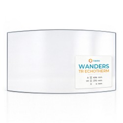 Wanders TR ECHOTHERM Glass - Curved glass panel for wood burning stove