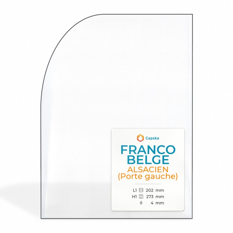 Vetro Franco Belge ALSACIEN - Porta Sinistra - 1 Angolo Arrotondato