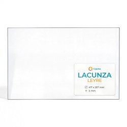 Lacunza LEYRE Glass - Rectangular glass panel for wood burning stove