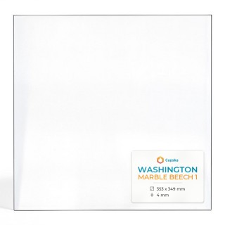 Washington MARBLE BEECH 1 Glass - Rectangular Panel for Stove