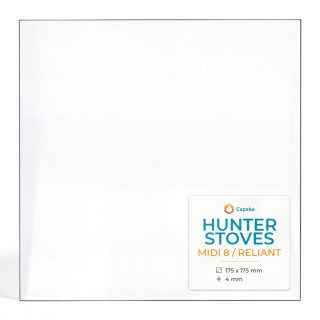 Hunter MIDI 8 / RELIANT Glass - Rectangular Panel for Wood Burning Stove