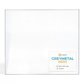 Vetro Greymetal NERO - Vetro Rettangolo per stufa a legna
