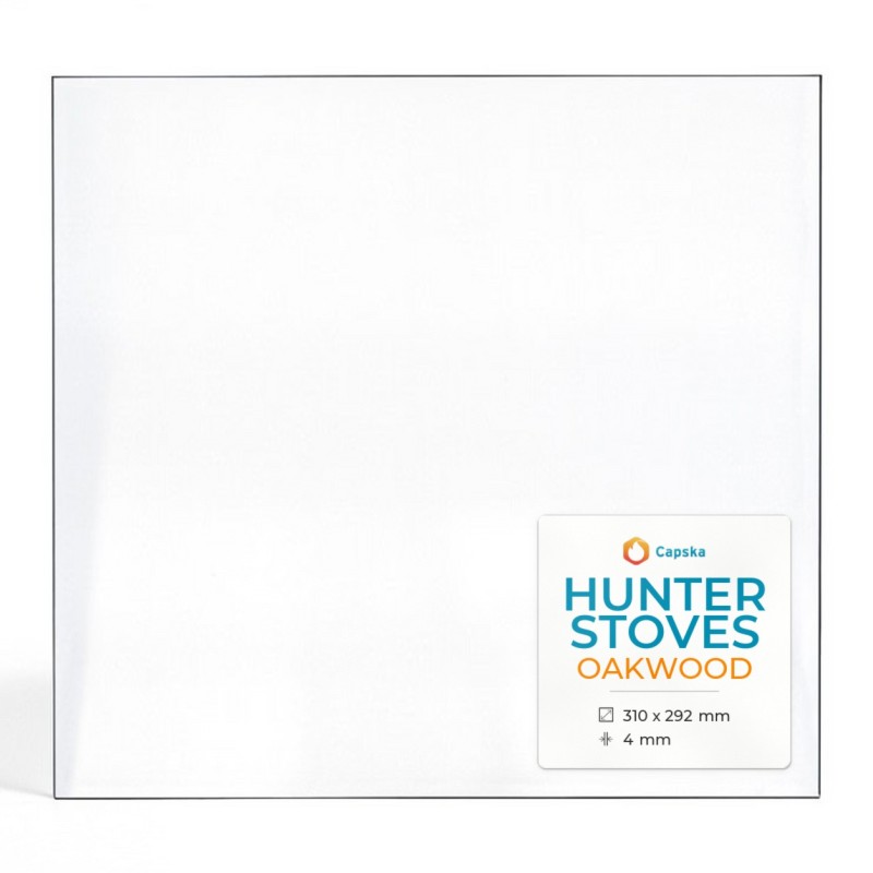 Hunter OAKWOOD Glass - Rectangular Panel for Wood Burning Stove
