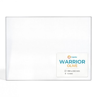 Warrior OLIVE Glas - Rechteck Kaminglas für Kaminofen