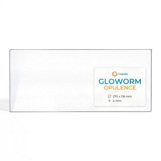 Gloworm OPULENCE Glas - Rechteck Kaminglas für Kaminofen