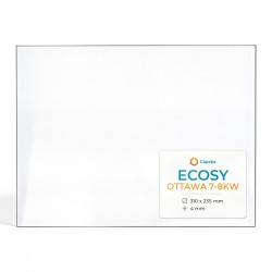 Ecosy OTTAWA 7-8KW Glass - Rectangular glass panel for wood burning stove