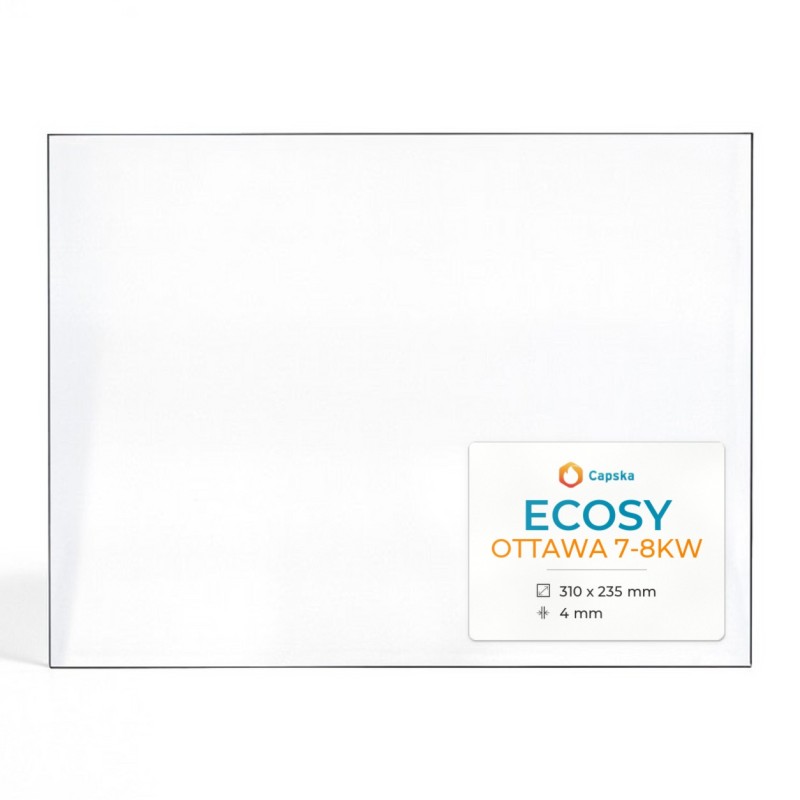 Ecosy OTTAWA 7-8KW Glass - Rectangular Panel for Wood Burning Stove