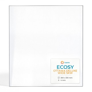 Vetro Ecosy OTTAWA DELUXE WIDE 5KW - Vetro Rettangolo per stufa a legna