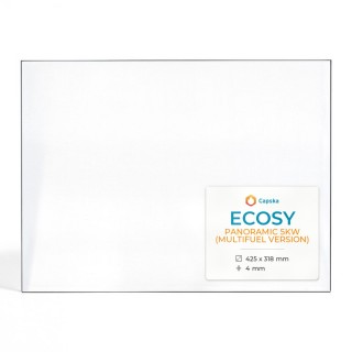 Ecosy PANORAMIC 5KW Glass - Rectangular Wood Stove Panel