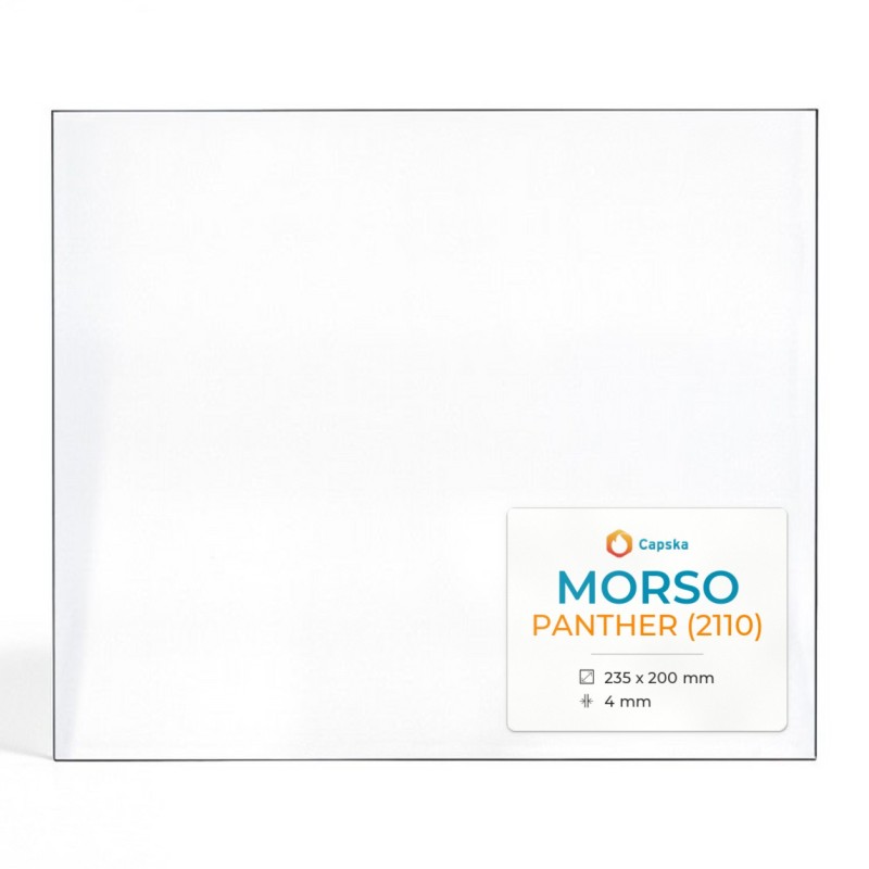 Morso PANTHER (2110) Glas - Rechteck Kaminglas für Kaminofen