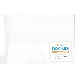 Vitre Bronpi PRESTON 14 - Verre Rectangle pour poêle à bois