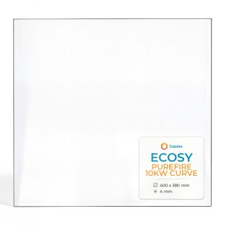 Vetro Ecosy PUREFIRE 10KW CURVE - Vetro Rettangolo per stufa a legna