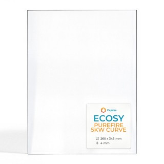 Ecosy PUREFIRE 5KW CURVE Glass - Rectangular Panel for Wood Burning Stove