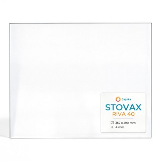 Stovax RIVA 40 Glas - Rechteck Kaminglas für Kaminofen