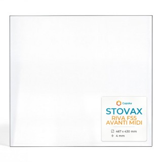Stovax RIVA F55 AVANTI MIDI Glas - Rechteck Kaminglas für Kaminofen