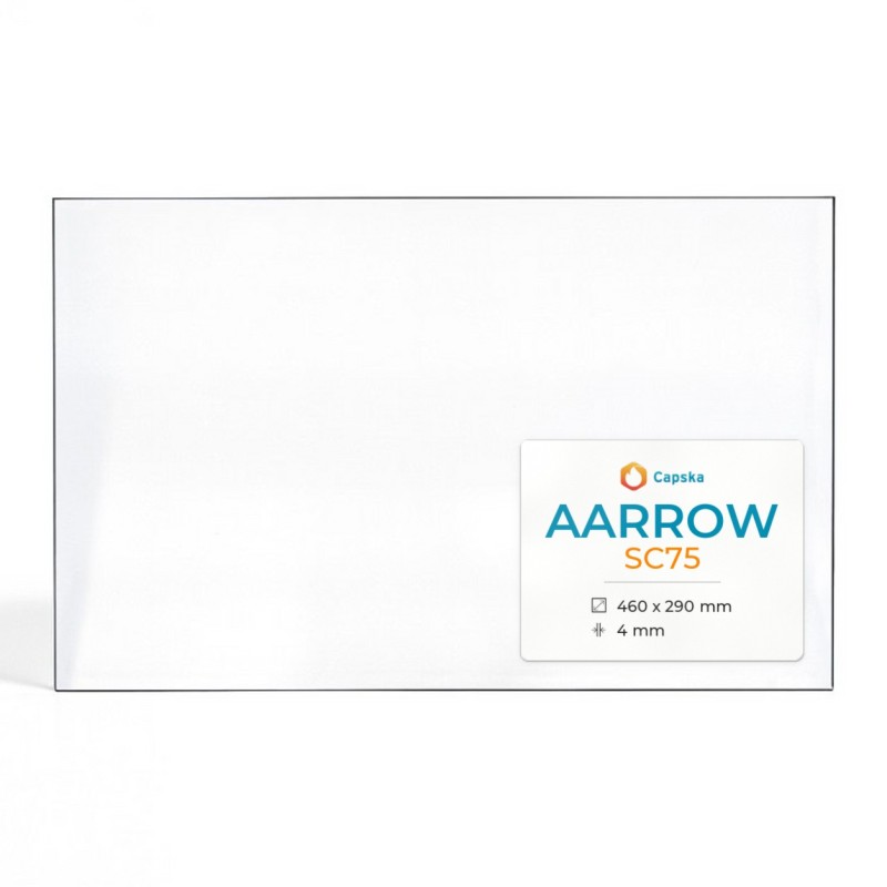 Aarrow SC75 Glas - Rechteck Kaminglas für Kaminofen