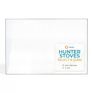 Vitre Hunter SELECT 6 (GAS) - Verre Rectangle pour poêle à bois
