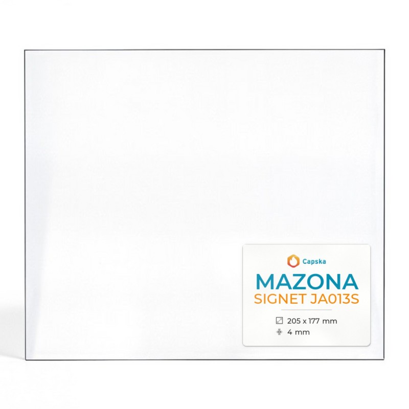Vitre Mazona SIGNET JA013S - Verre Rectangle pour poêle à bois