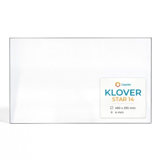 Klover STAR 14 Glas - Rechteck Kaminglas für Kaminofen