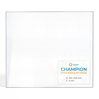 Champion STOCKHOLM 10KW Glas - Rechteck Kaminglas für Kaminofen