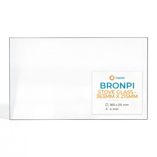 Vetro Bronpi 363x215mm per stufa a legna - Capska