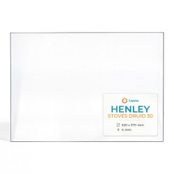 Henley STOVES DRUID 30 Glass - Rectangular glass panel for wood burning stove