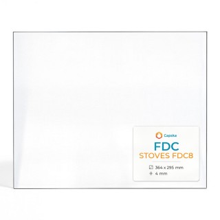 Fdc STOVES FDC8 Glas - Rechteck Kaminglas für Kaminofen