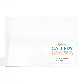 Vetro Gallery STOVES FIREFOX 8 (DOUBLE DOOR) - Vetro Rettangolo per stufa a legna