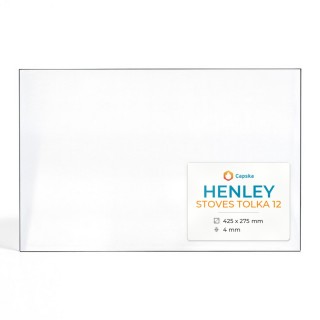 Henley STOVES TOLKA 12 Glass - Rectangular Wood Burning Stove Panel