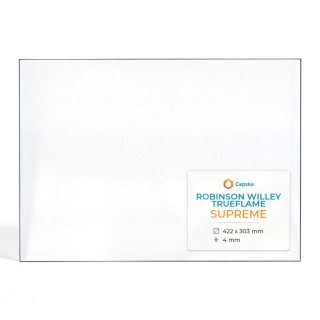 Robinson Willey Trueflame SUPREME Glas für Kaminofen - Rechteckiges Kaminglas