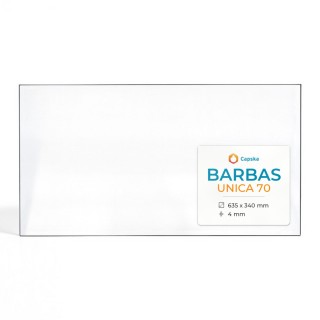 Vetro Barbas UNICA 70 - Vetro Rettangolo per stufa a gas