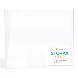 Stovax VIEW 3 Glas - Rechteck Kaminglas für Kaminofen