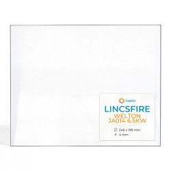 Lincsfire WELTON JA014 6.5KW Glass - Rectangular glass panel for wood burning stove