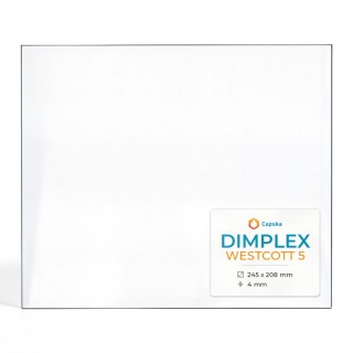 Dimplex WESTCOTT 5 Glas - Rechteck Kaminglas für Kaminofen