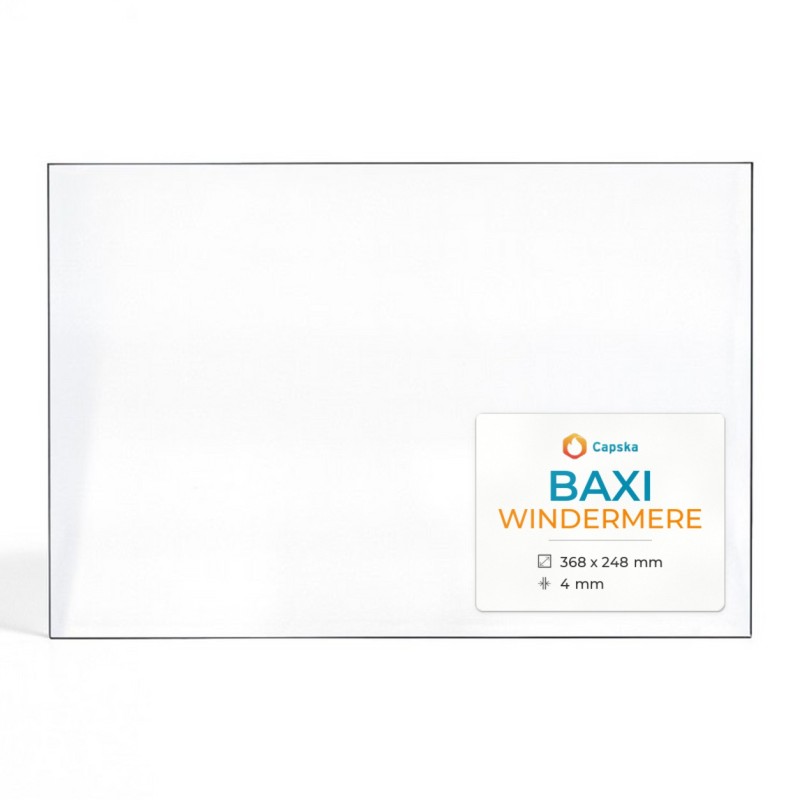 Vitre Baxi WINDERMERE - Verre Rectangle pour poêle à bois