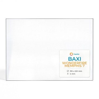 Vetro Baxi WONDERFIRE MEMPHIS 7 - Vetro Rettangolo per stufa a legna