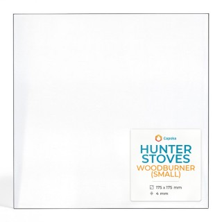 Hunter Woodburner Small Glass Panel - Rectangular for Stove