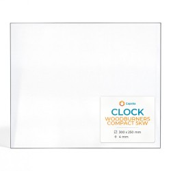 Vetro Clock WOODBURNERS COMPACT 5KW - Vetro Rettangolo per stufa a legna
