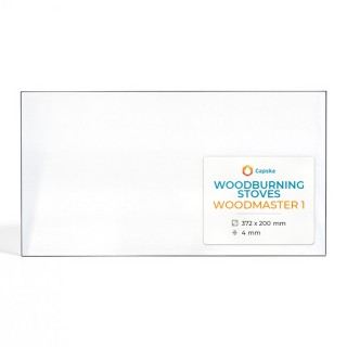 WOODMASTER 1 Glass - Rectangular Woodburning Stove Panel
